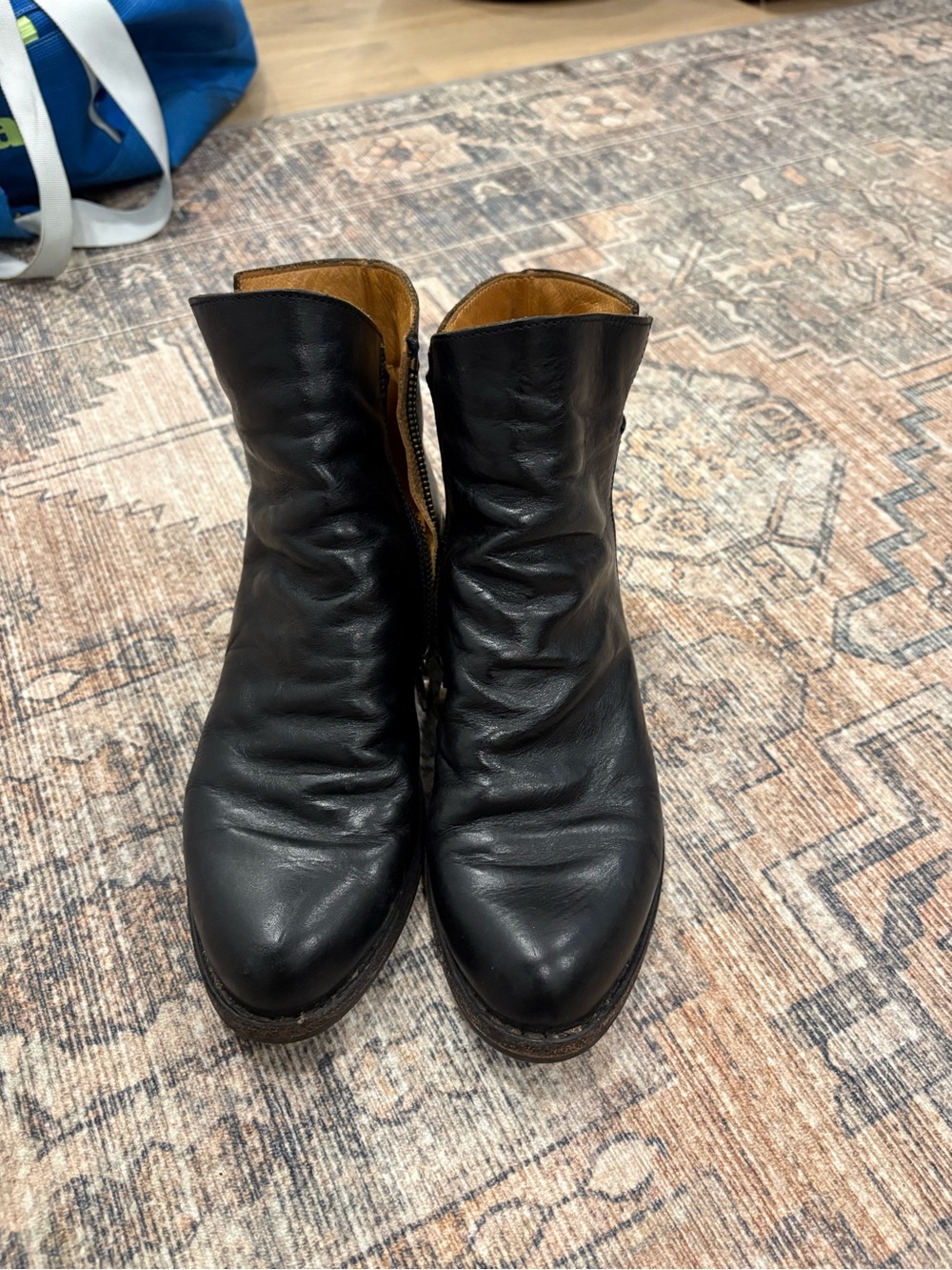 Fiorentini + Baker Black Leather Ankle Boots 36 (fits 37)